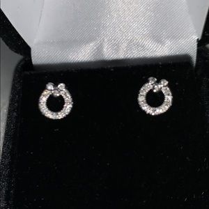 White gold & Diamond Wreath pierced earrings